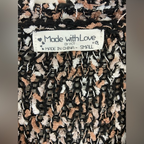 Made with Love Multicolor Distressed Sweater Size Small (Sku 300) - Picture 7 of 8